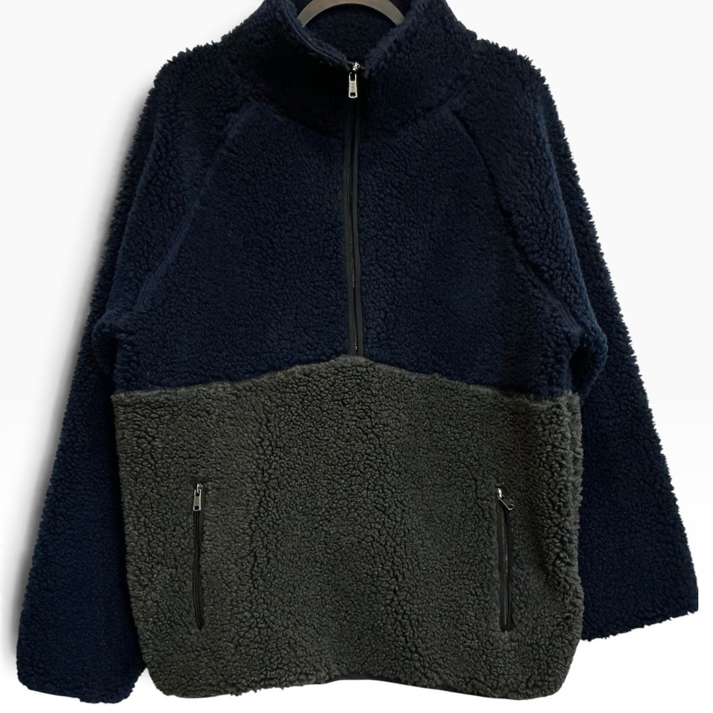 Todd Snyder Adirondack Sherpa Fleece Full Zip Colorblock Jacket L NWT
